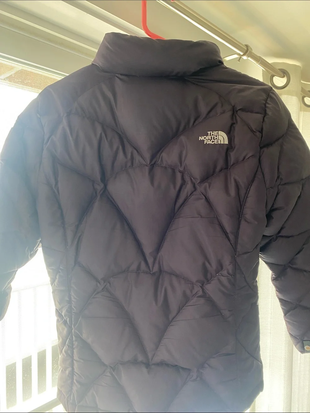 The North Face girls dark purple Quilted Puffer Jacket